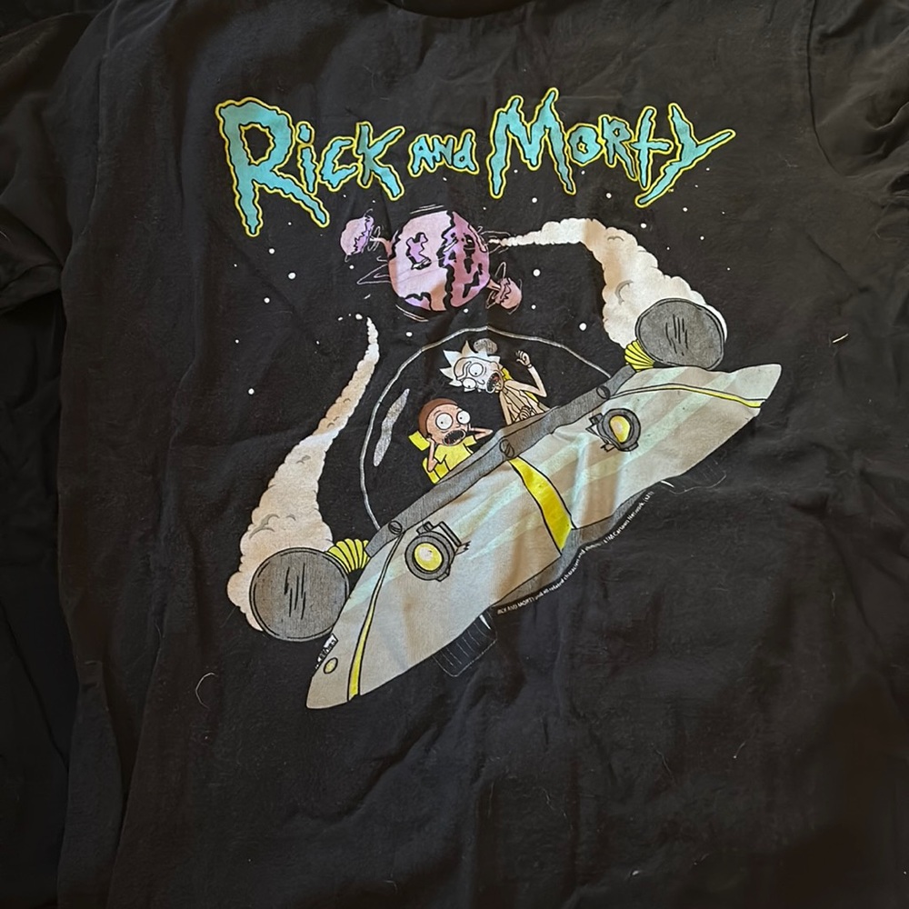 Two small Rick and morty graphic tee shirts